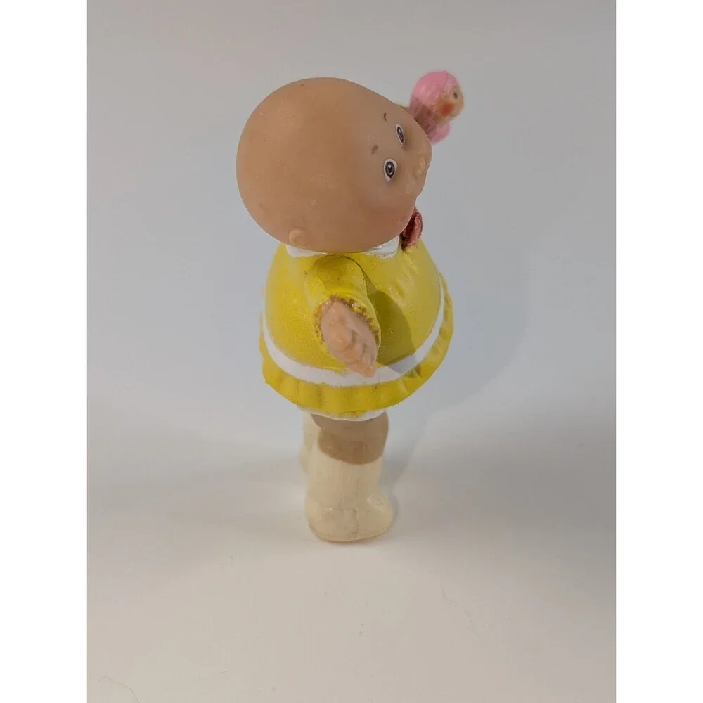 Vintage Cabbage Patch Kids PVC Figures Lot of 2 Baby Dolls w Mini Dolls 1980s